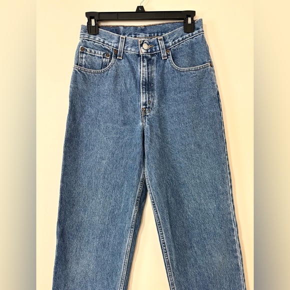 Levi’s Vintage 90s 550 Relaxed Fit Student Full Length High Rise Jeans - Picture 2 of 10